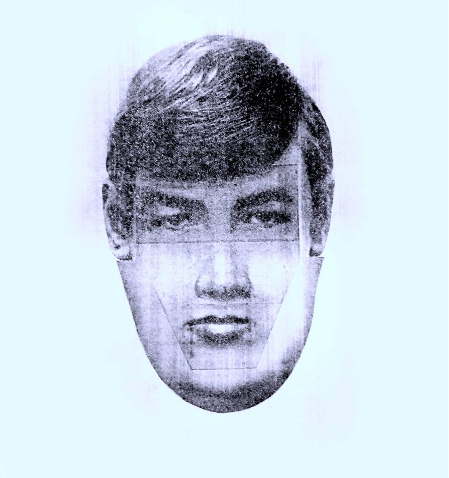 E-fit image of a man seen putting a child in a car near where Katrice Lee disappeared in 1981.