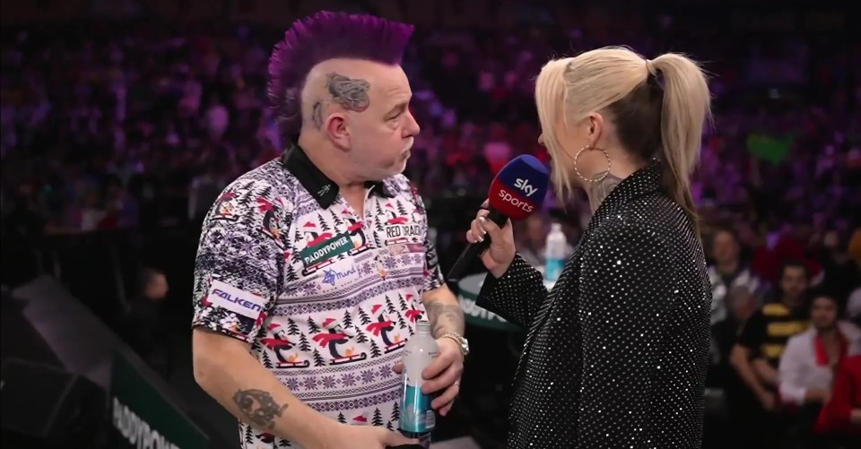 James claims she had 'heart palpitations' while interviewing Peter Wright