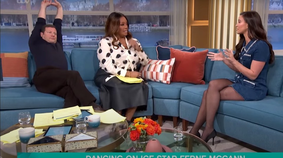 Ferne McCann on This Morning discussing Dancing on Ice.