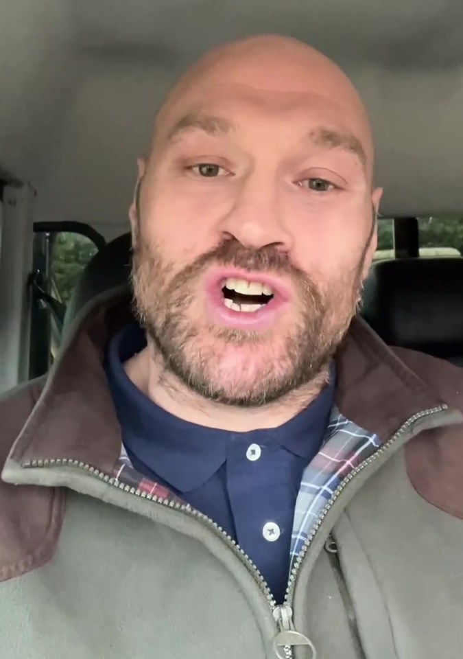 Tyson Fury announcing his retirement from boxing on Instagram.