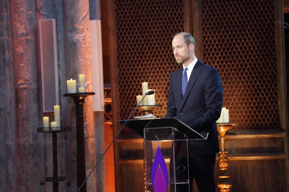 Prince William speaking at a Holocaust Memorial Day ceremony.