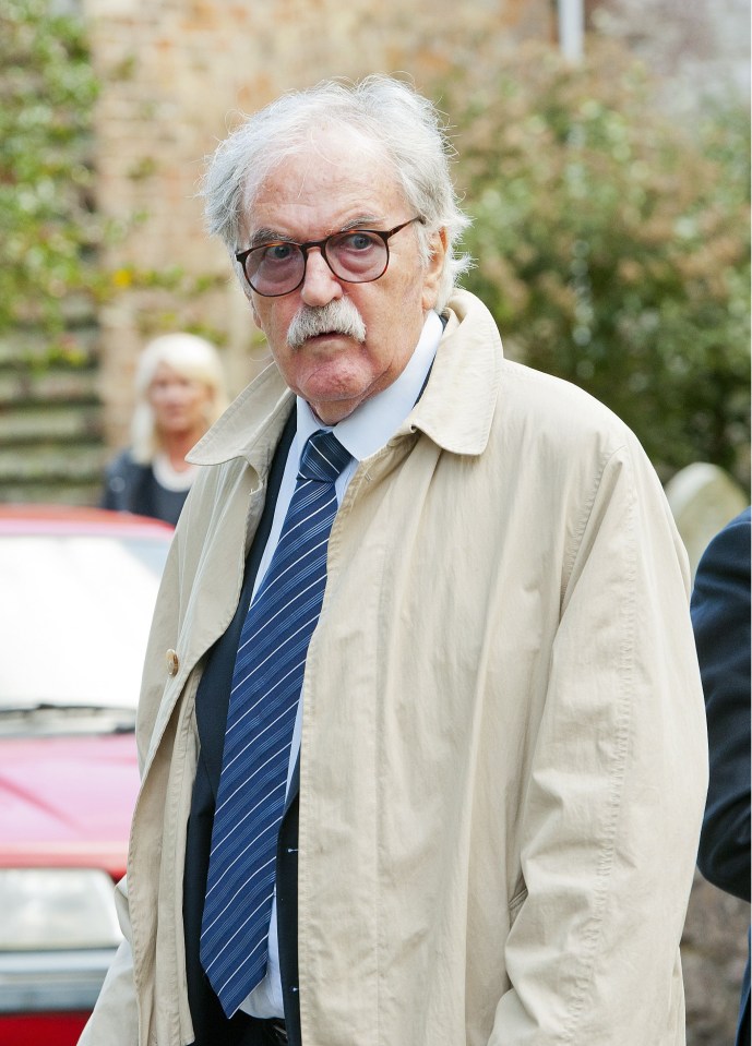 Des Lynam at Cliff Morgan's funeral.