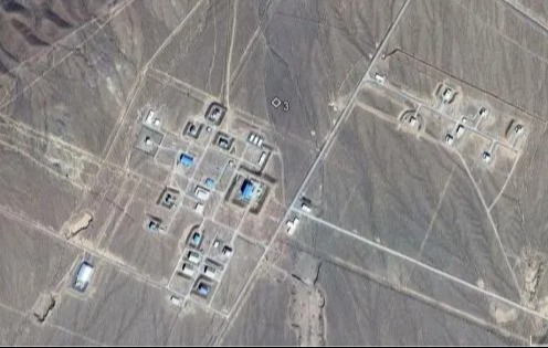 Satellite image of Iranian nuclear warhead sites.