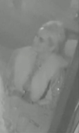 Low-quality security camera images of a man and woman; police seek information regarding their involvement in a pub assault.