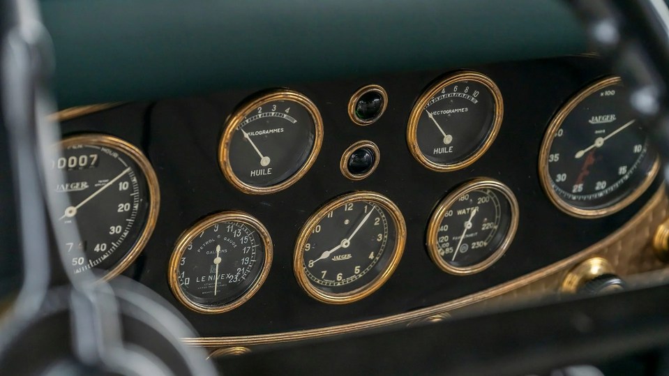 Incredible detailing around the dials in the car