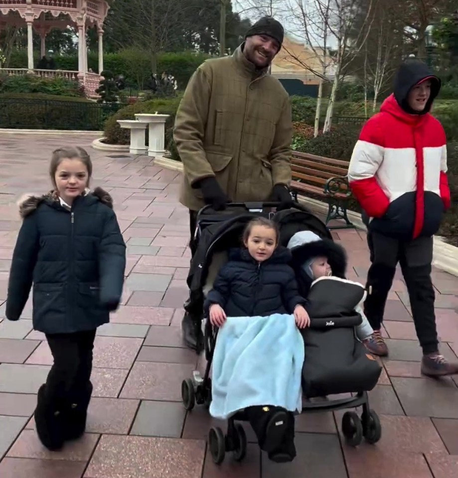 Family at Disneyland.