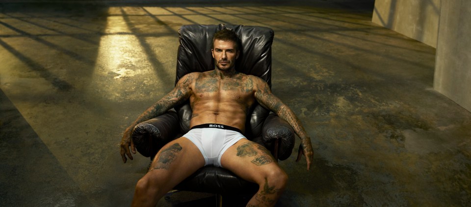 David Beckham in BOSS underwear.