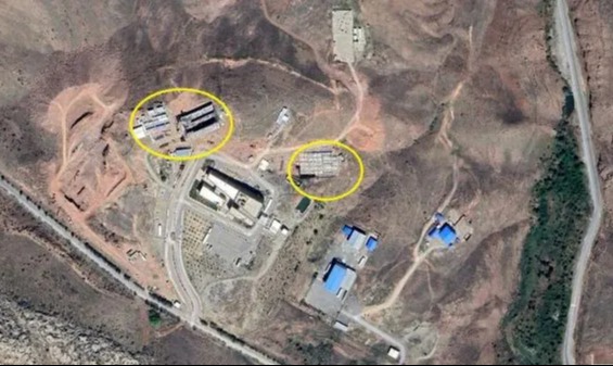 Satellite image of Iranian nuclear sites.