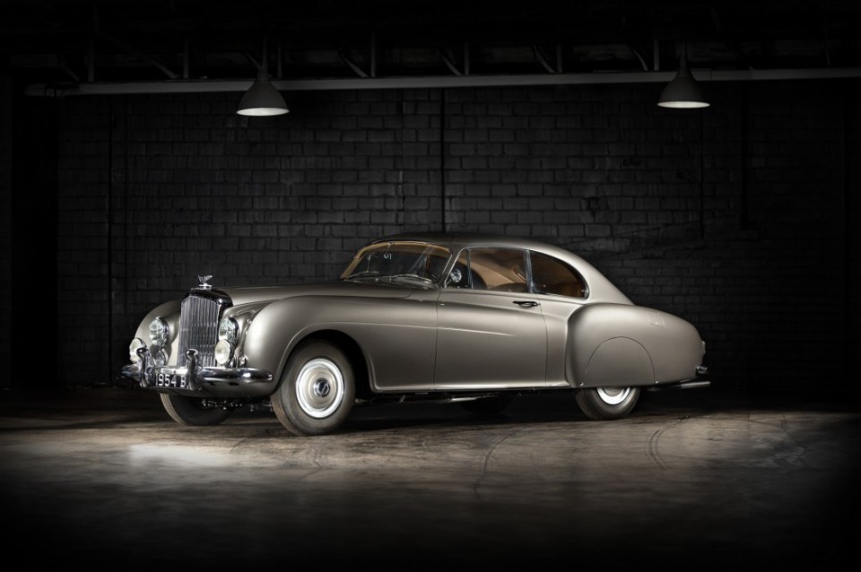 BNPS.co.uk (01202 558833) Pic: RMSotheby's/BNPS Pictured: A 1954 Bentley R-Type Continental Fastback Sports Saloon which is valued at £2m. A remarkable single owner collection of 73 supercars is tipped to sell for a staggering £13m. The epic collection includes 36 Porsches, six Aston Martins, six Alfa Romeos, four Ferraris, three Bentleys, three Lamborghinis and two Bugattis. There are also Lancias, Buicks, Citroens, Renaults, BMWs, Maseratis, Shelbys and Jensens.