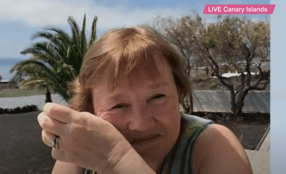 Woman crying in the Canary Islands.