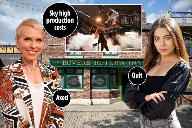 Coronation Street actress axed, another quits, due to high production costs.