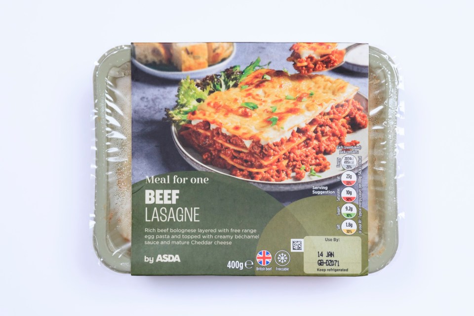 Ready made Lasagne with Lynsey Hope, photographed by Oliver Dixon for Sun Features - 7 Jan 2025.Photo shows ASDA