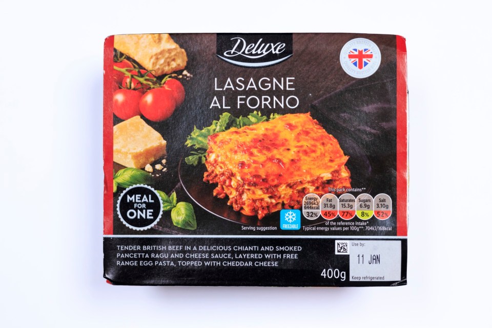 Ready made Lasagne with Lynsey Hope, photographed by Oliver Dixon for Sun Features - 7 Jan 2025.Photo shows LIDL