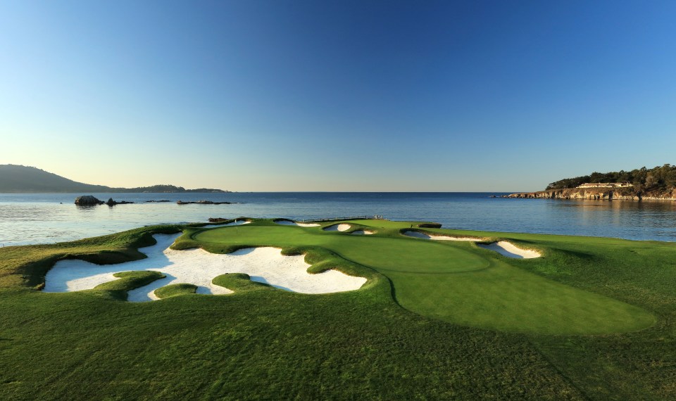 PEBBLE BEACH, CA - NOVEMBER 09:  The par 3, 17th hole at Pebble Beach Golf Links the host venue for the 2019 US Open Championship on November 9, 2018 in Pebble Beach, California.  (Photo by David Cannon/Getty Images)