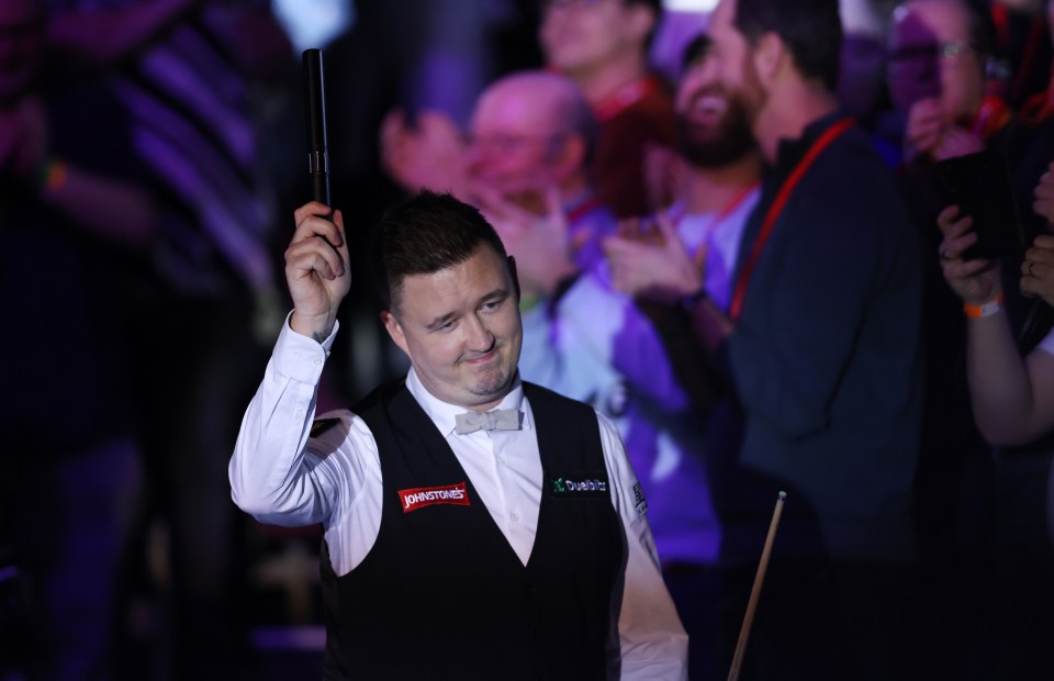 LONDON, ENGLAND - JANUARY 18: Kyren Wilson of England enters the arena during his Semi final match against Judd Trump of England  on day seven of the Johnstone's Paint Masters 2025 at Alexandra Palace on January 18, 2025 in London, England. (Photo by Paul Harding/Getty Images)