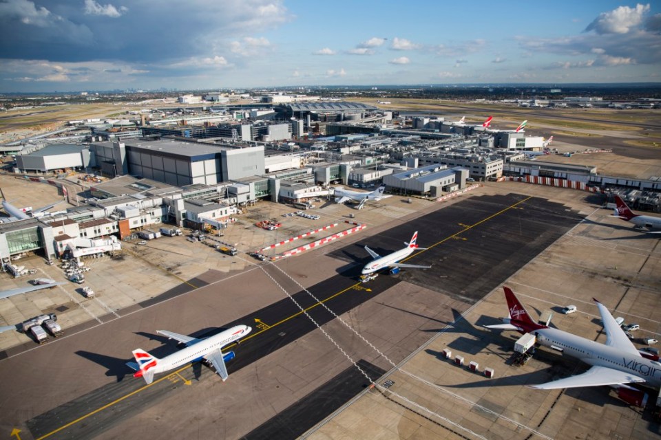 LONDON, ENGLAND - OCTOBER 11: A general view of aircraft at Heathrow Airport on October 11, 2016 in London, England. The UK government has said it will announce a decision on airport expansion soon. Proposals include either a third runway at Heathrow, an extension of a runway at the airport or a new runway at Gatwick Airport. (Photo by Jack Taylor/Getty Images)