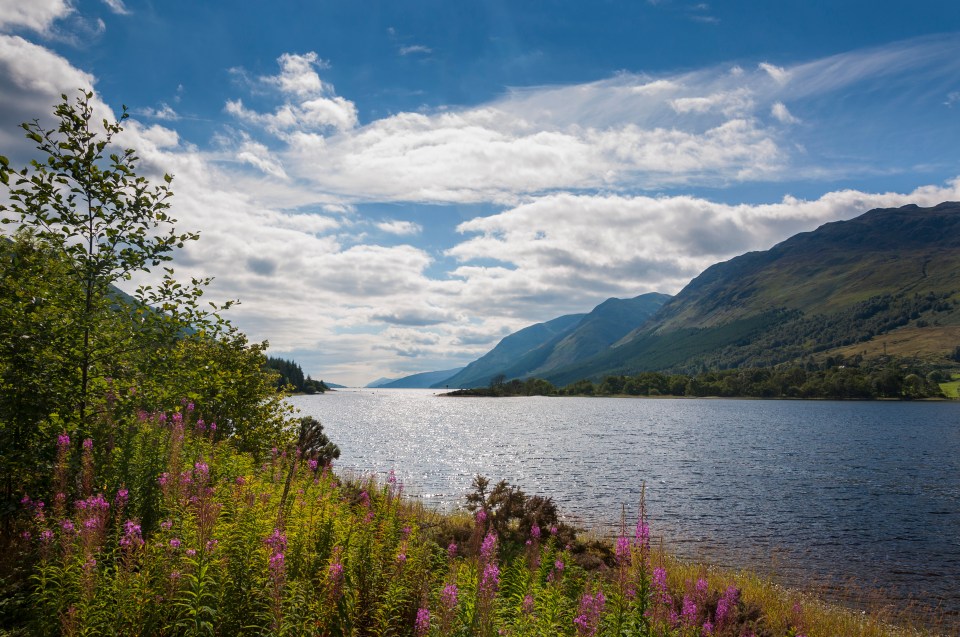 View of Loch Ness in Scotland.