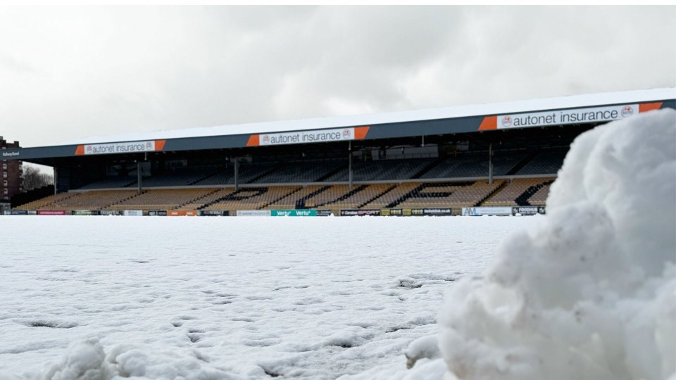 But the match at Vale Park has been called off due to the pitch being unplayable