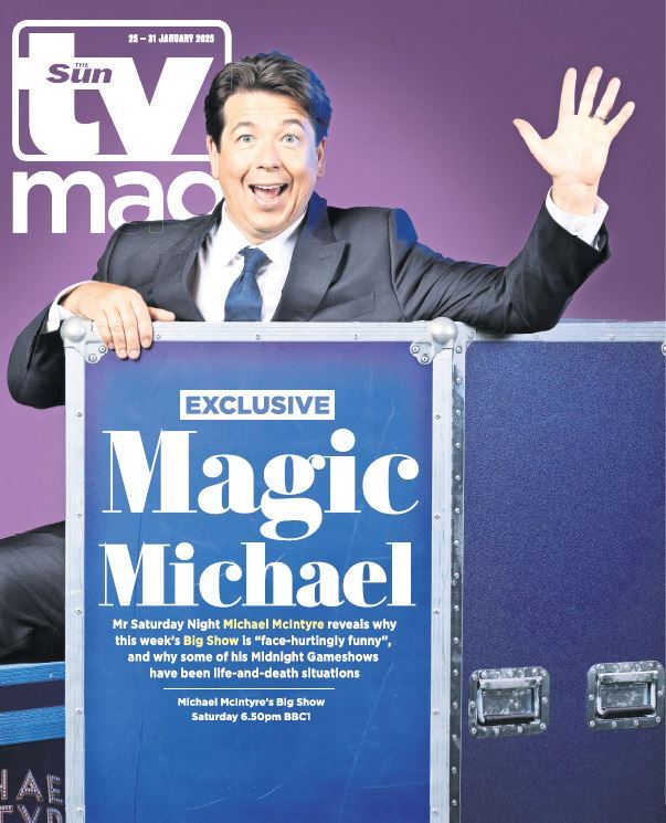 Michael McIntyre on the cover of TV Magazine.