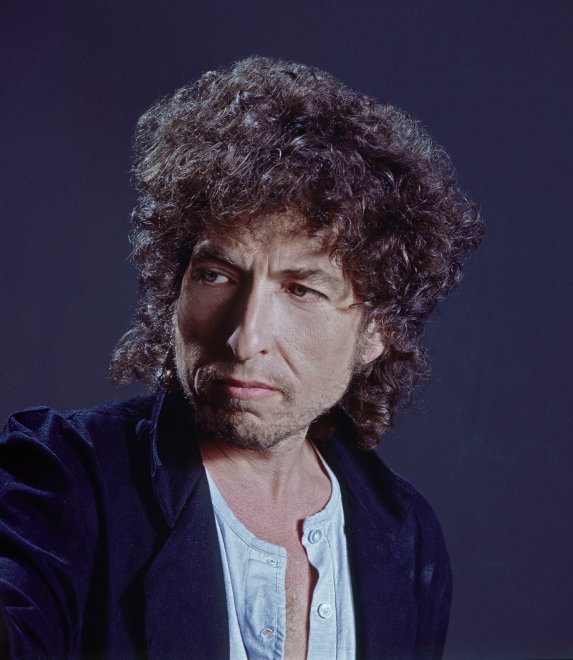 Portrait of Bob Dylan.