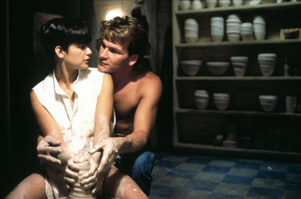 Demi Moore and Patrick Swayze in Ghost.