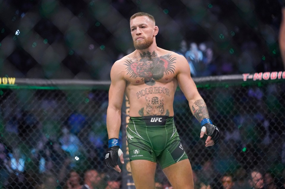 Conor McGregor in a UFC fight.