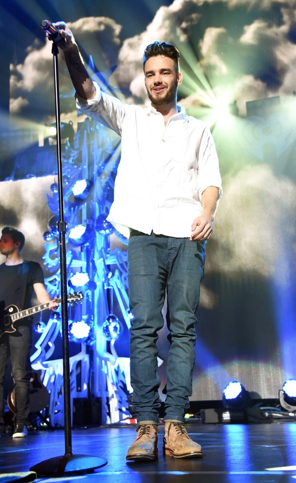 Liam Payne of One Direction performing onstage at KIIS FM's Jingle Ball 2015.