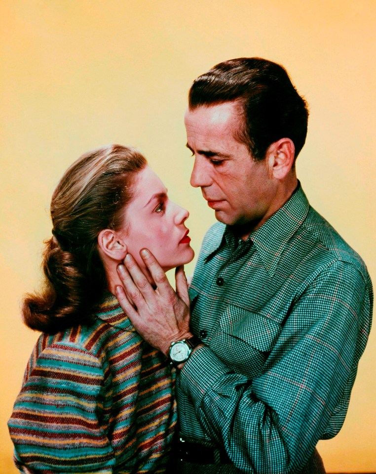 Hollywood tough guy Humphrey Bogart with fourth wife Lauren Bacall