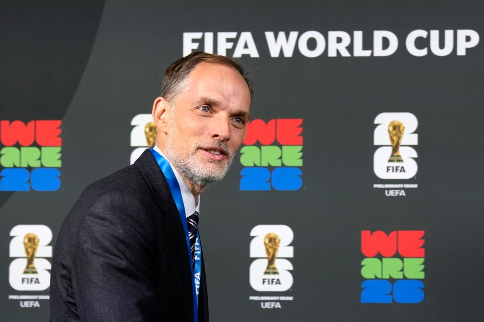 Thomas Tuchel at the 2026 FIFA World Cup preliminary draw.