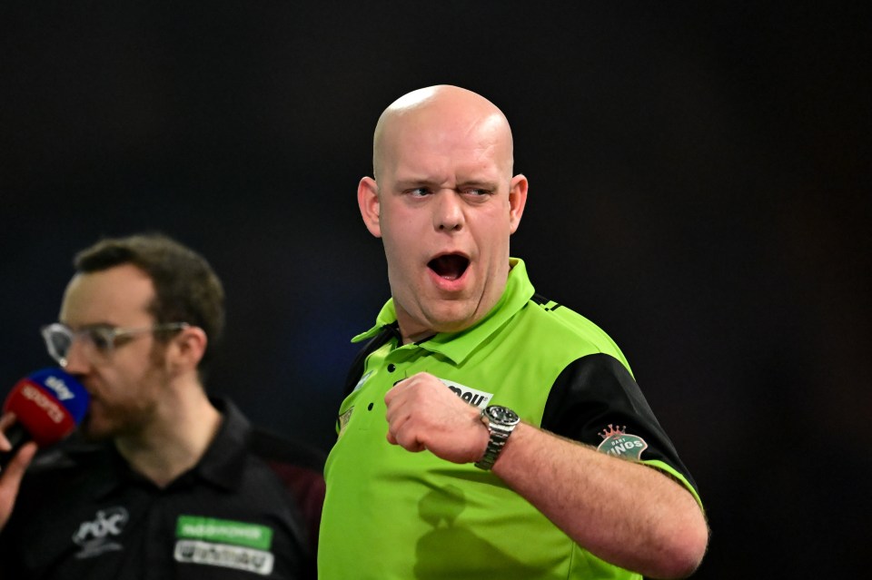 Michael van Gerwen produced a crushing win over Chris Dobey to book his spot in the final