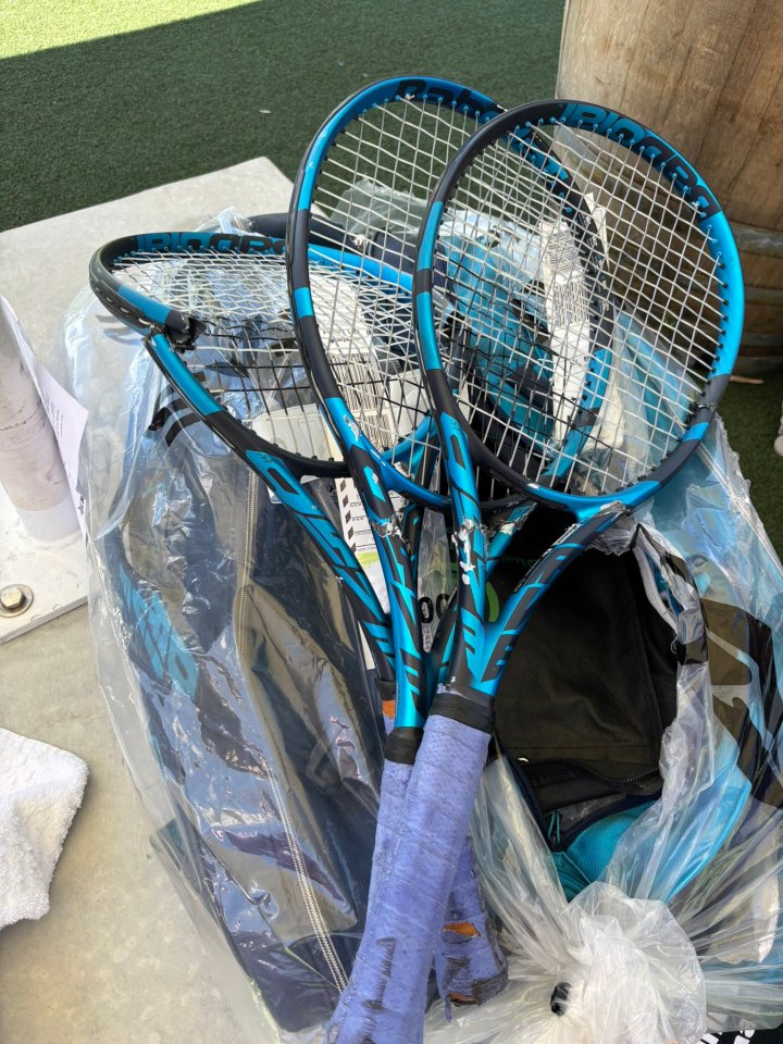 All three Babolat frames were affected - with one completely cracked