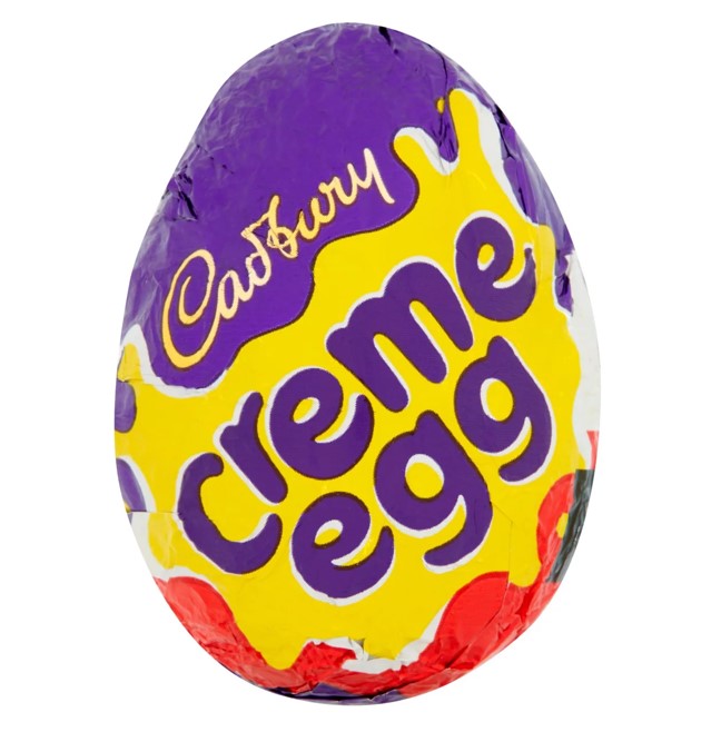 Cadbury Creme Egg chocolate egg.