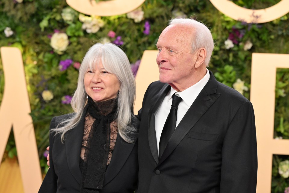 Stella Arroyave Hopkins and Sir Anthony Hopkins at the Joy Awards.