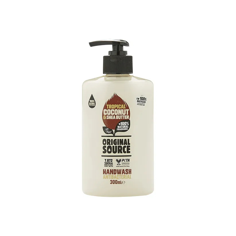 Original Source antibacterial handwash, tropical coconut & shea butter.