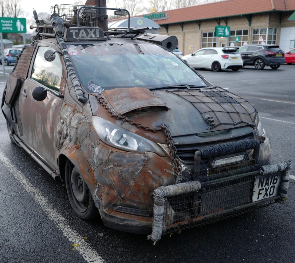 Martin from Newcastle owns a Peugeot 108, that must be one of the most customised and rusty car in the UK that keeps on passing the MOT. The car is totally legal to drive on our roads, check its MOT history. Martin is always being stopped by the police and they cant touch him. According to Driver and Vehicle Standards Agency (DVSA), the car is road worthy. Martin claims that it can run on coal, has an onboard log burner and even a toilet., Credit:Avalon