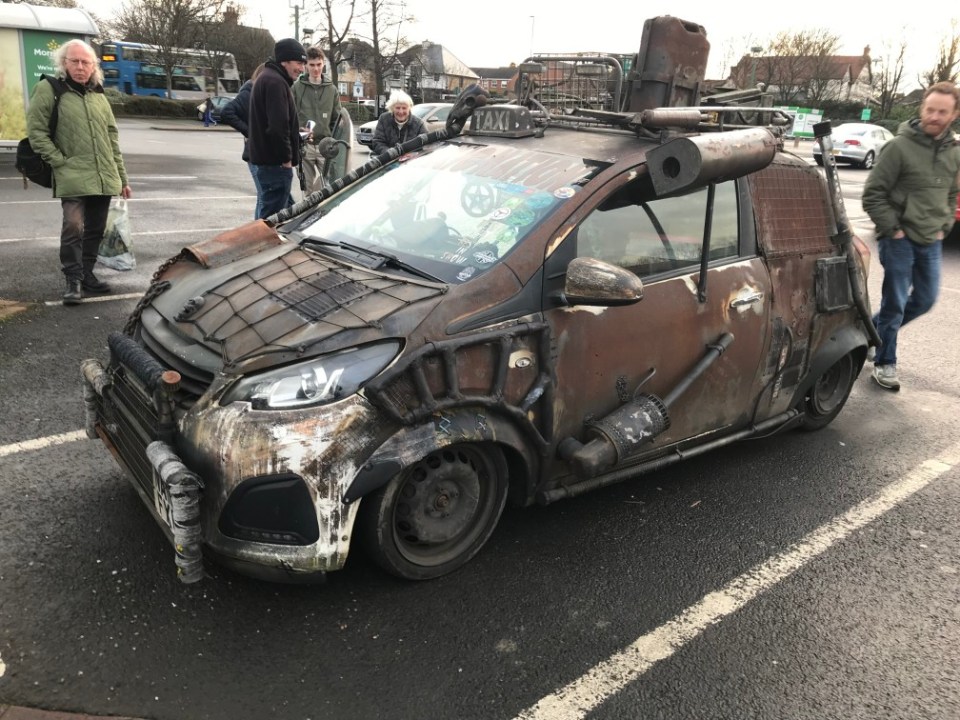 Martin from Newcastle owns a Peugeot 108, that must be one of the most customised and rusty car in the UK that keeps on passing the MOT. The car is totally legal to drive on our roads, check its MOT history. Martin is always being stopped by the police and they cant touch him. According to Driver and Vehicle Standards Agency (DVSA), the car is road worthy. Martin claims that it can run on coal, has an onboard log burner and even a toilet., Credit:Avalon