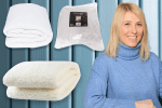 Thermal mattress toppers and a woman.