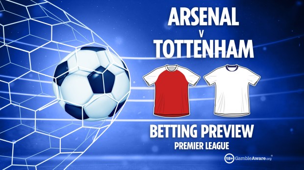 Illustration of Arsenal vs. Tottenham betting preview for the Premier League.