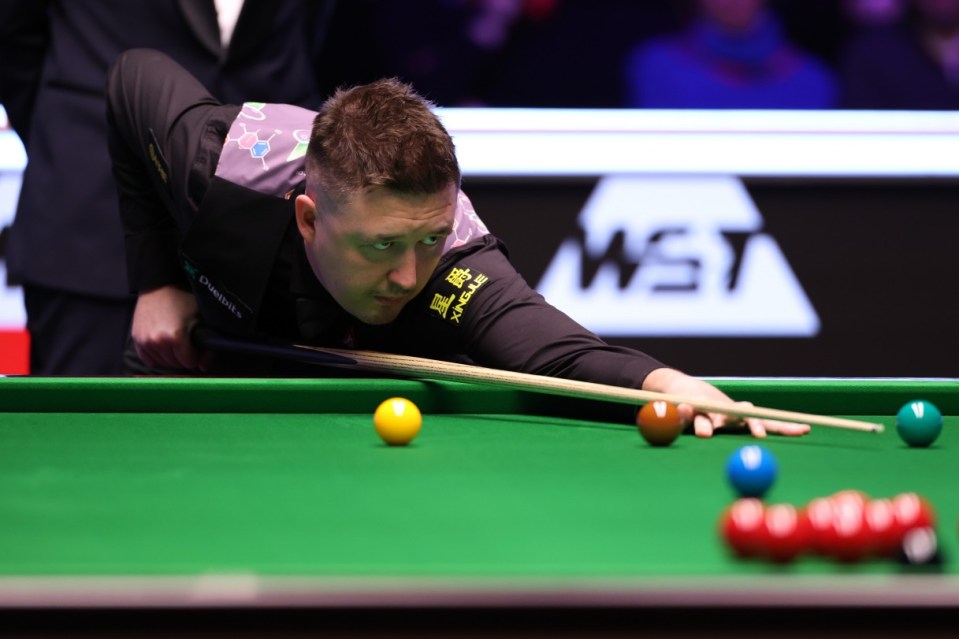 Mandatory Credit: Photo by Xinhua/REX/Shutterstock (15102887b) Kyren Wilson competes during the round 1 match between Zhang Anda of China and Kyren Wilson of England at Snooker Masters 2025 in London, Britain, Jan. 15, 2025. Britain London Snooker Masters 2025 - 15 Jan 2025