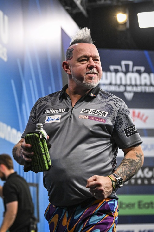 Mandatory Credit: Photo by Godfrey Pitt/Action Plus/REX/Shutterstock (15124625bh) Peter Wright celebrates winning the match against Kevin Doets in the first round; 30th January 2025, Arena MK, Milton Keynes, England; 2025 PDC Winmau Darts Masters Day 1. Winmau World Masters, Darts, Day 1, Milton Keynes, UK - 30 Jan 2025