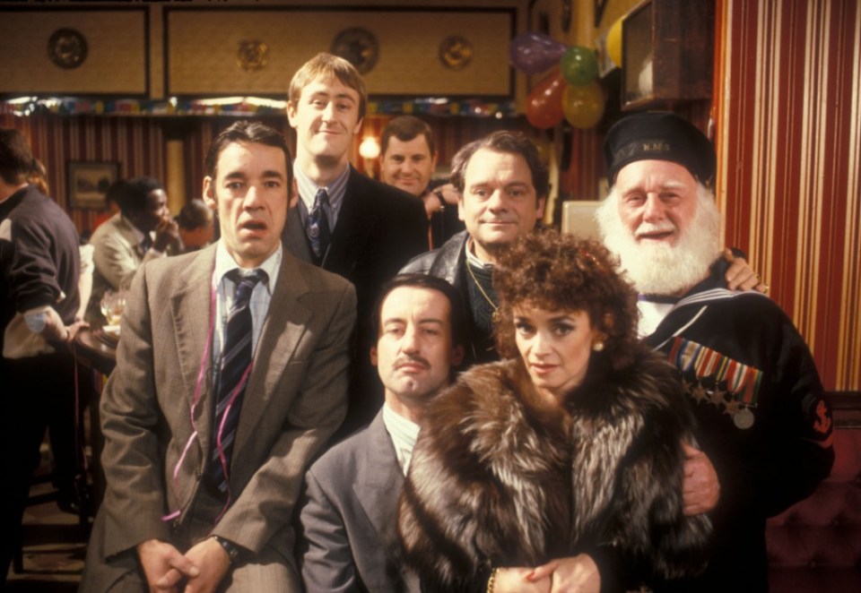 The cast of Only Fools and Horses in The Nags Head pub.