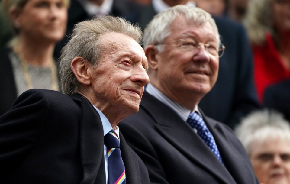 Denis Law and Sir Alex Ferguson (right) during an unveiling of his statue in Marischal Square, Aberdeen. Picture date: Thursday November 18, 2021. PA Photo. The Aberdeen-born striker made his breakthrough at Huddersfield, then had spells with Manchester City and Torino before heading to Manchester United in 1962. Nicknamed 'The King' Law scored an incredible 237 goals in 404 appearances for United before ending his career with Manchester City. He remains Scotland's joint top scorer on 30 goals. Photo credit should read: Andrew Milligan/PA Wire