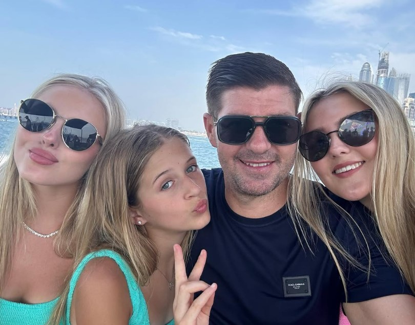 Stephen Gerrard's daughter Lilly (far left) is to become a mum