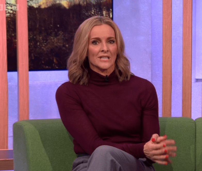 Gabby Logan stood in for the star