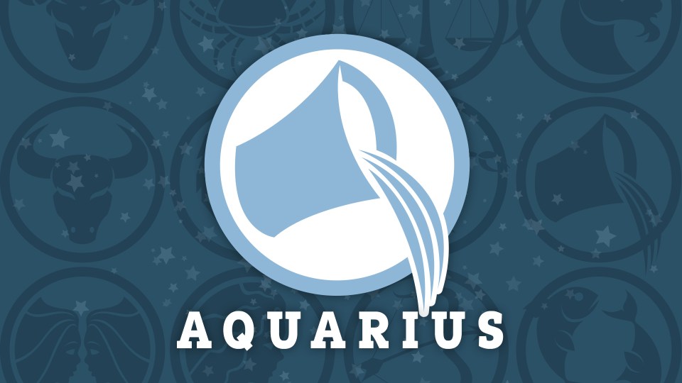 Aquarius horoscope illustration.