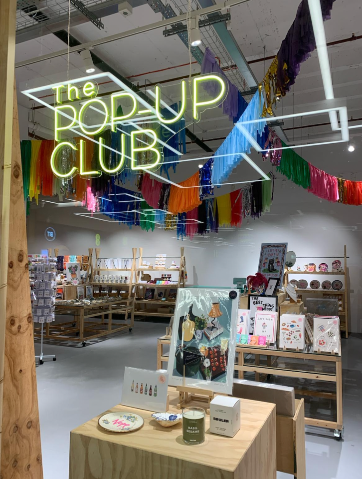 The Pop-Up Club shop interior.