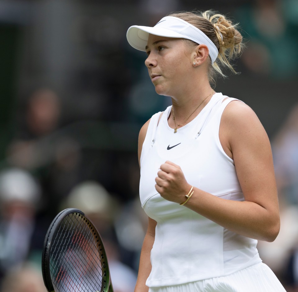 Amanda Anisimova at Wimbledon.