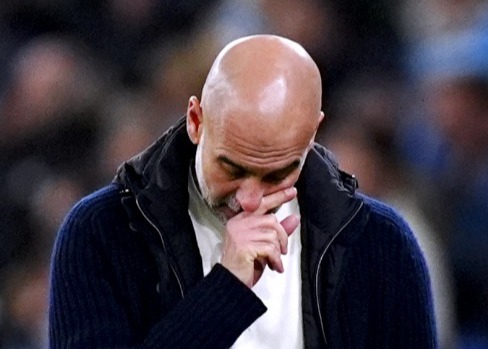 Manchester City manager Pep Guardiola gestures on the touchline during the UEFA Champions League, league stage match at the Etihad Stadium, Manchester. Picture date: Wednesday January 29, 2025. PA Photo. See PA story SOCCER Man City. Photo credit should read: Mike Egerton/PA Wire. RESTRICTIONS: Use subject to restrictions. Editorial use only, no commercial use without prior consent from rights holder.