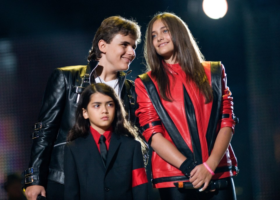 Prince, Paris, and Blanket Jackson at the Michael Forever Tribute Concert.