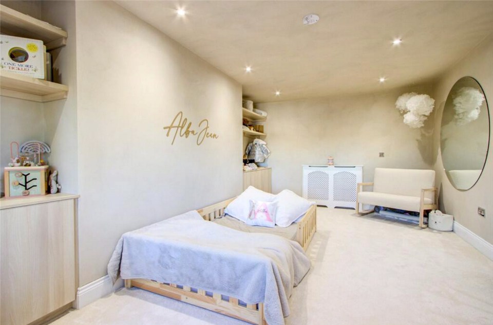 Third bedroom in Charlotte Crosby's mansion, which is for sale.